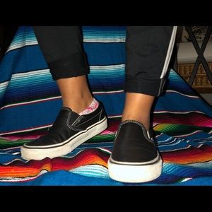 Leather slip on vans!